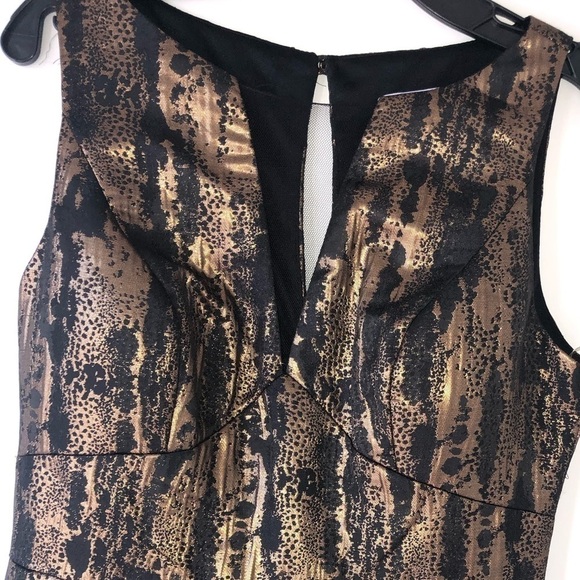 𝅺NWOT S Collections Black and Gold Cocktail Dress size 6 - Picture 12 of 16